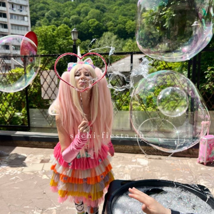 Шоу мыльных пузырей в Владивостоке