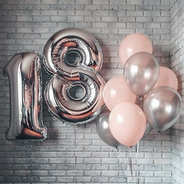 Фольгированный шар Серебряная Цифра в Владивостоке