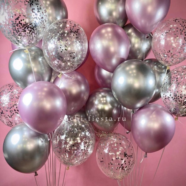 Фонтан шаров "Сильвер пинк" в Владивостоке
