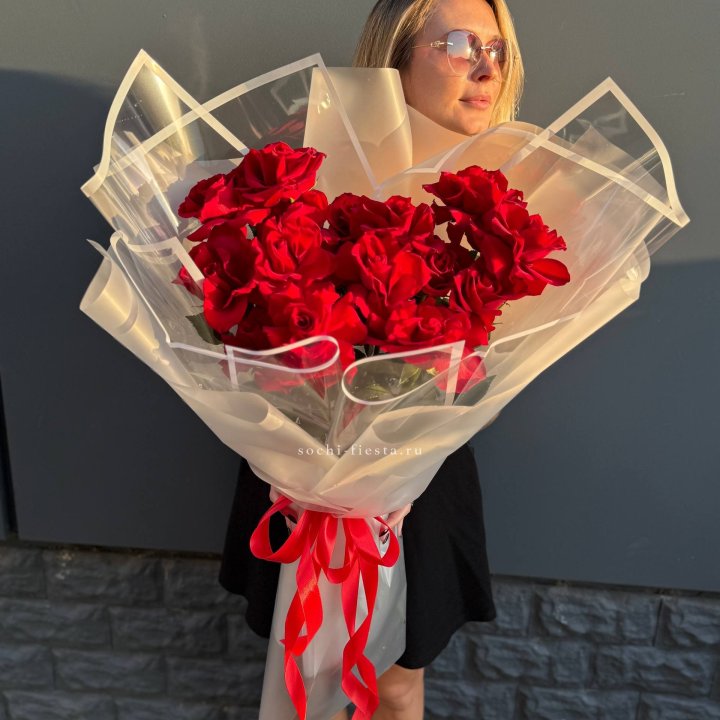  Букет  высоких роз 15 шт в Владивостоке