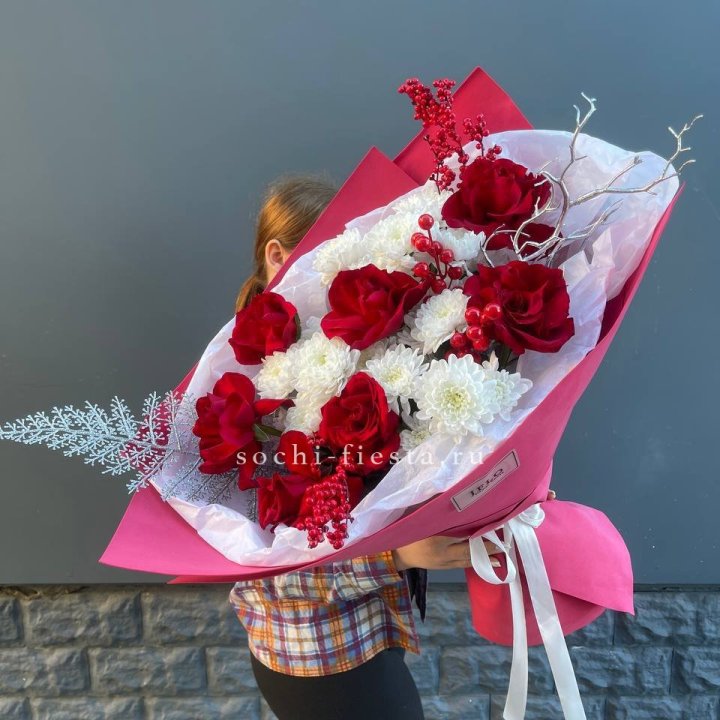 Букет "Яркая зима" в Владивостоке