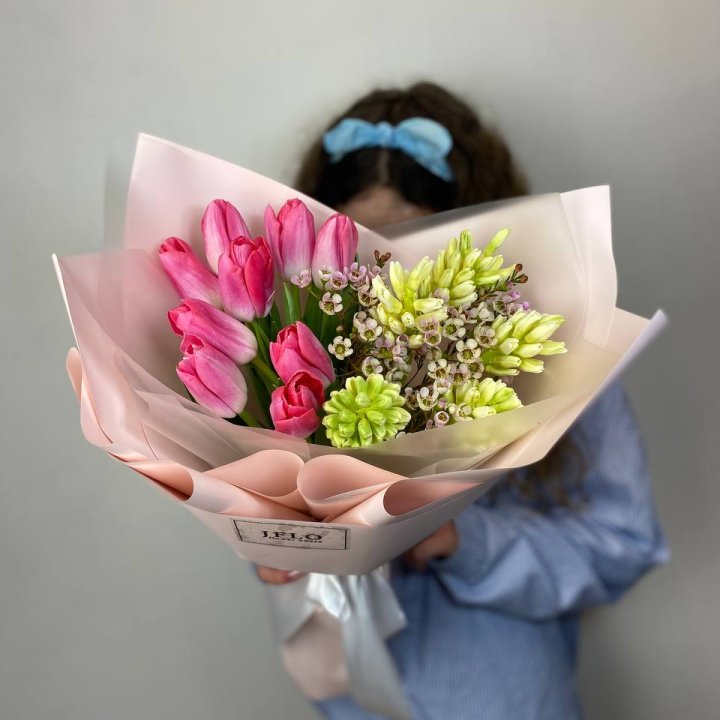  Дуо тюльпаны и гиацинты в Владивостоке