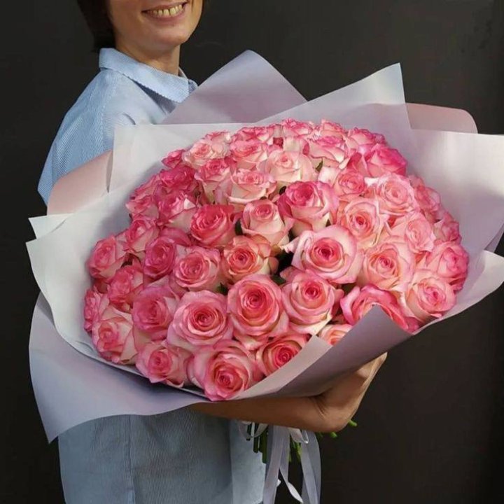 101 роза Джумилия в оформлении  в Владивостоке