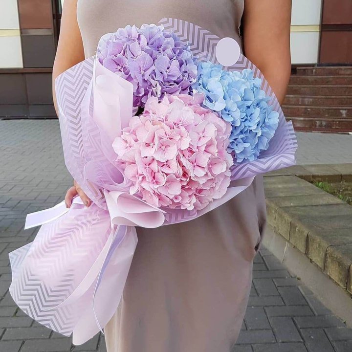 Букет гортензий "Пуф" в Владивостоке