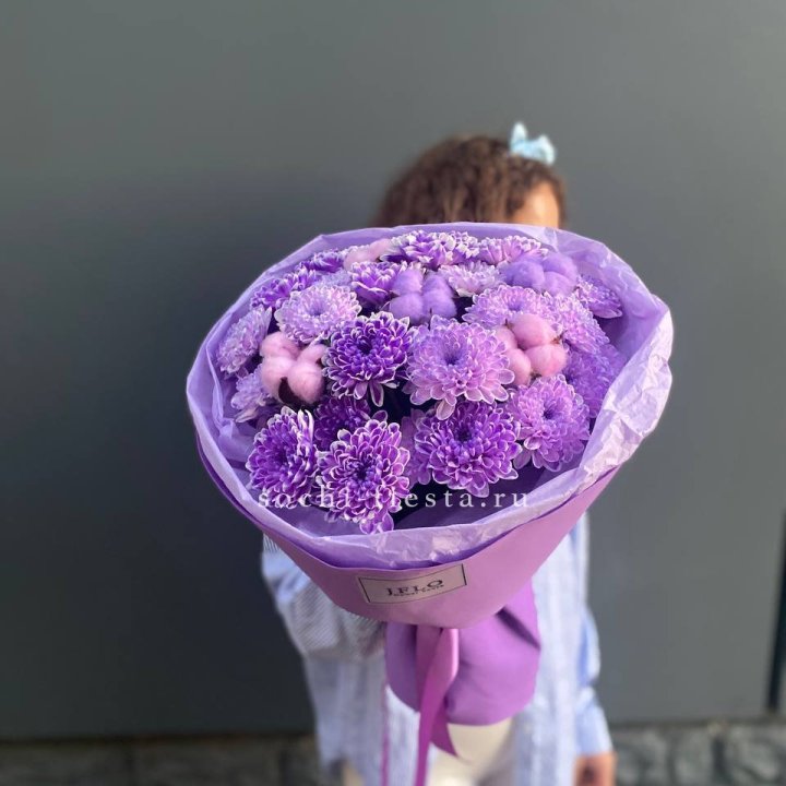 Хризантемы с хлопком в Владивостоке