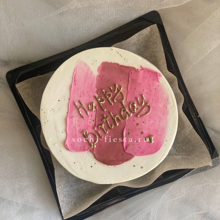 Бенто-торт "С днём рождения" пастель в Владивостоке