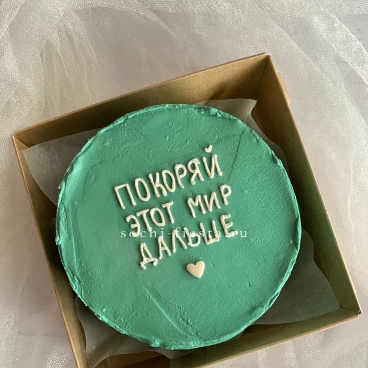 Бенто-торт "Покоряй этот мир" в Владивостоке