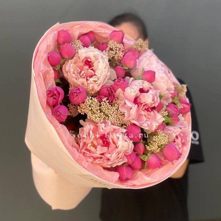  Букет с пионами "Преференс" в Владивостоке