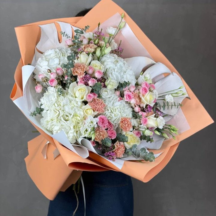 Макси-букет кремовый в Владивостоке