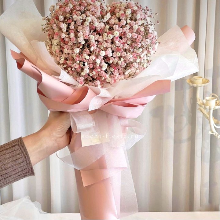 Сердце из гипсофилы  в Владивостоке