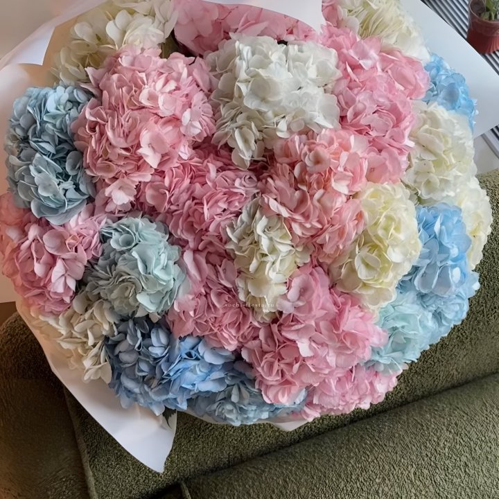 Букет гортензий микс в Владивостоке