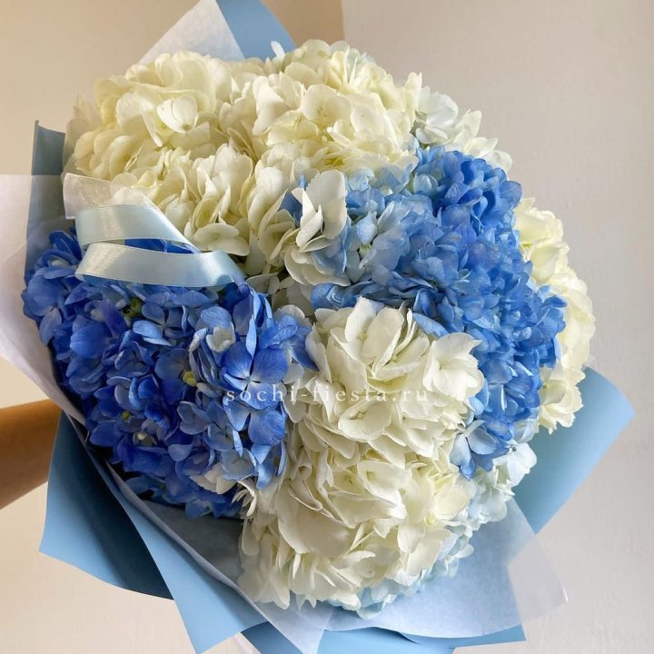 Букет гортензий "Голубая лаза" в Владивостоке
