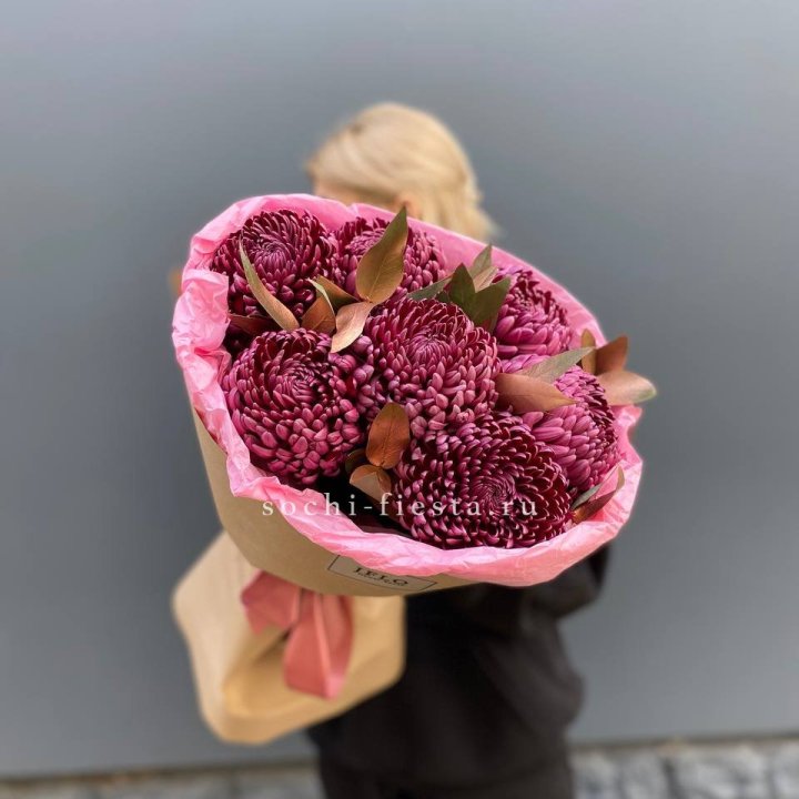 7 Хризантем Бигуди в золоте в Владивостоке