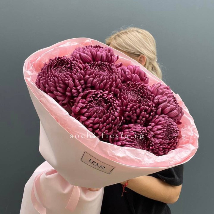 9 хризантем бигуди в Владивостоке