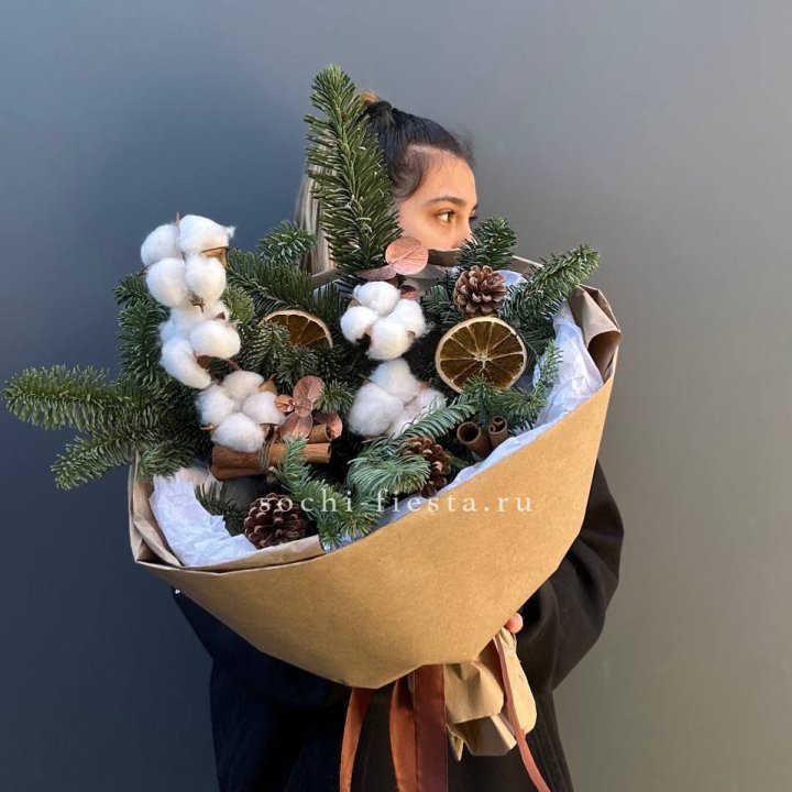 Зимний букет с нобилисом в Владивостоке