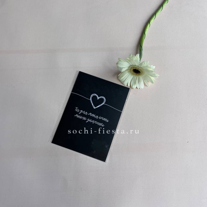 Открытка к букету "Ты для меня очень много значишь" в Владивостоке