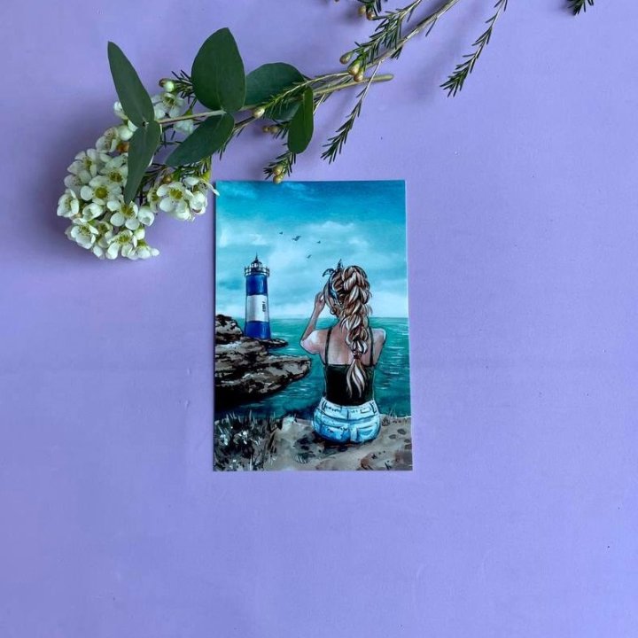 Открытка к букету "Океан" в Владивостоке