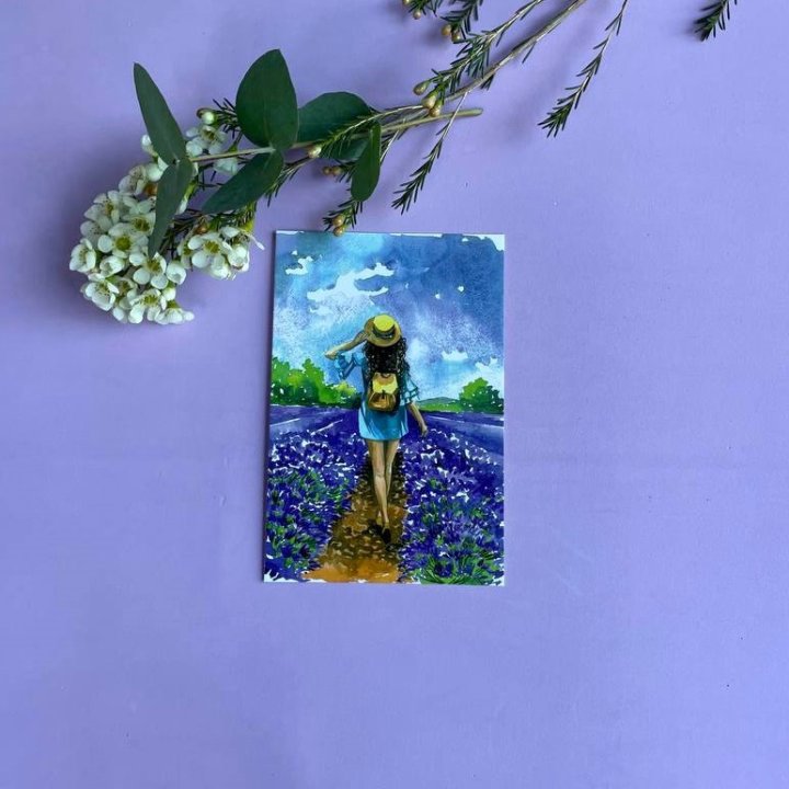 Открытка к букету "Цветочная дорога" в Владивостоке