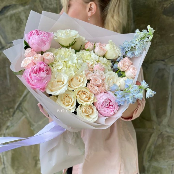 Букет с пионами "Богема" в Владивостоке