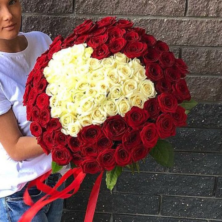 101 роза "Сердце" в Владивостоке