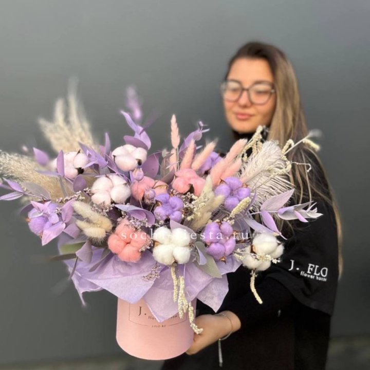 Авторский бокс с сухоцветами №4 в Владивостоке