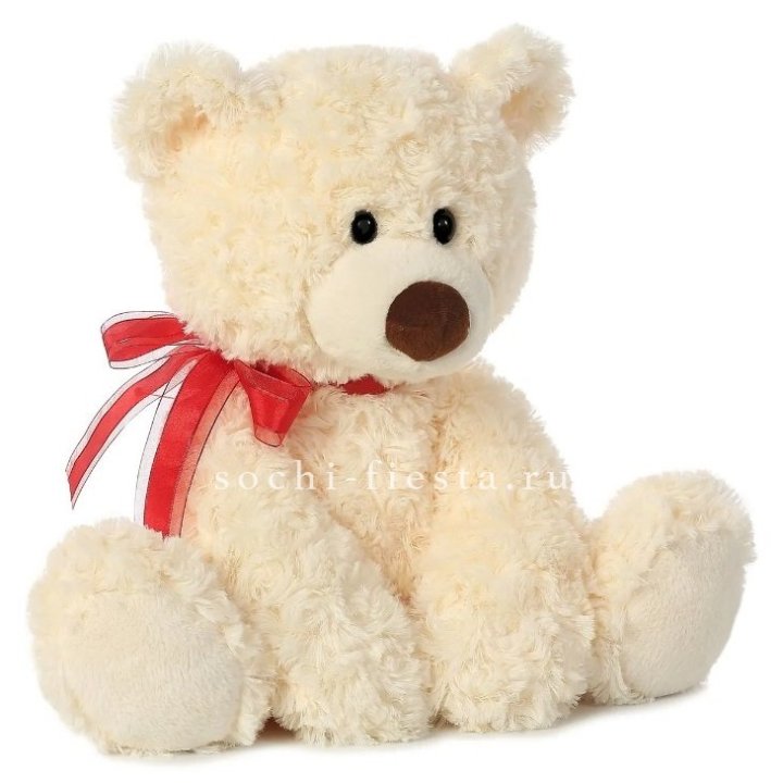 Белый плюшевый мишка  в Владивостоке