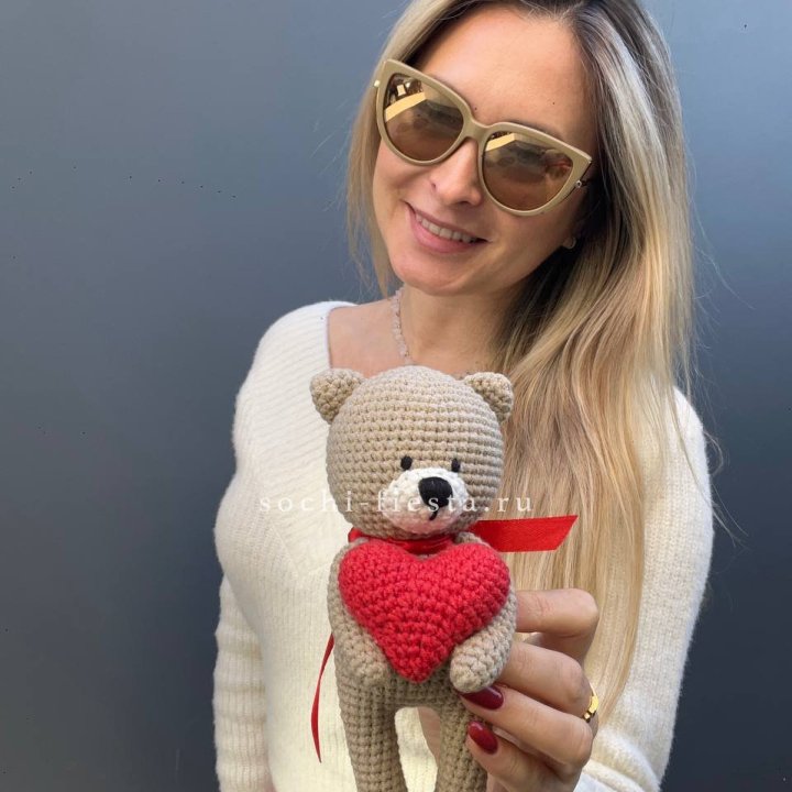 Мишка с сердцем ручной работы в Владивостоке