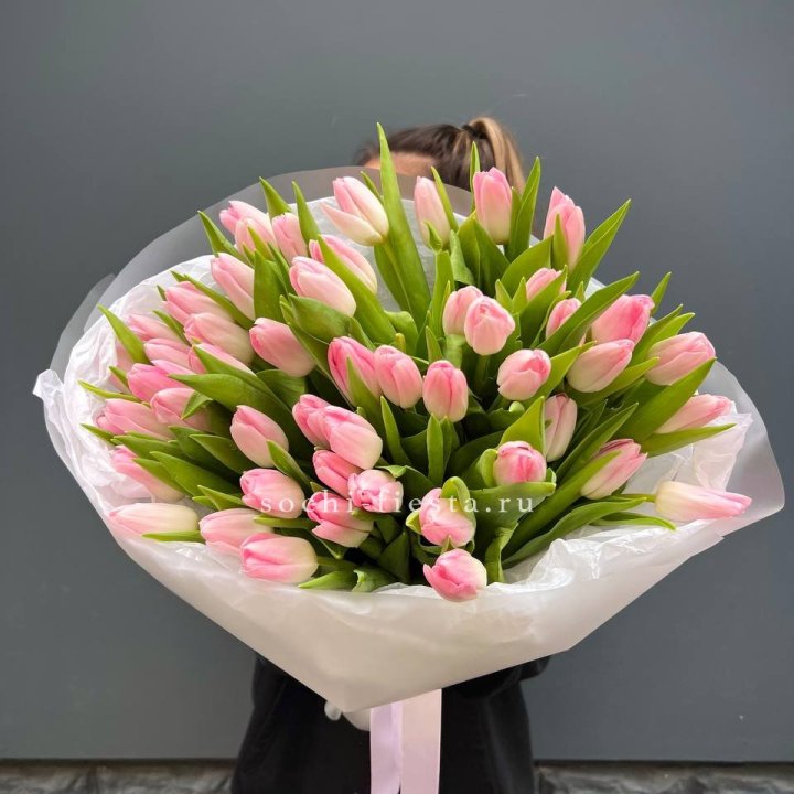 Букет тюльпанов нежно-розовых в Владивостоке