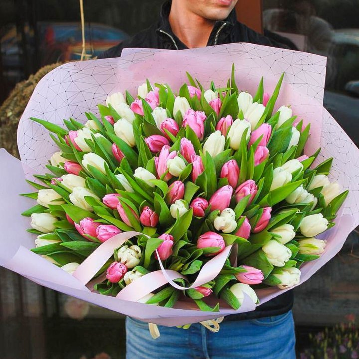 101 тюльпан микс в Владивостоке